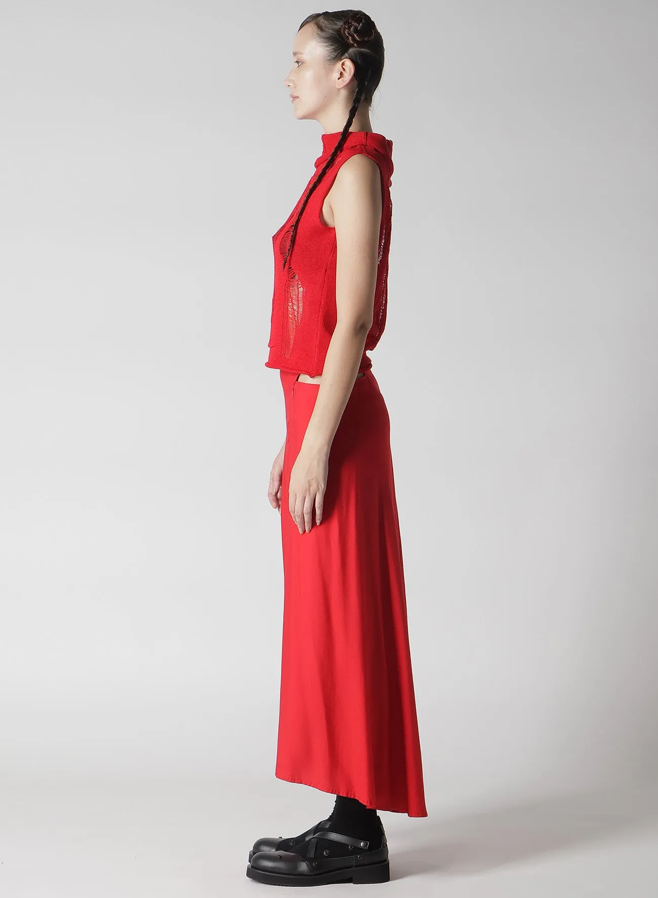 CRUSH PLAIN STITCH CRUSHED SLEEVELESS KNIT sold by Yohji Yamamoto product image thumbnail 5