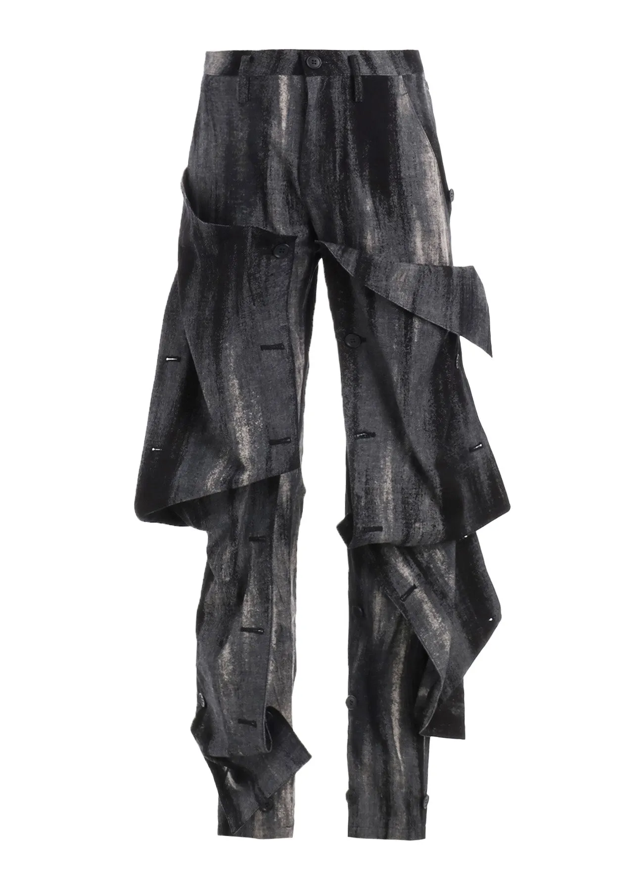 DISCHARGE PT DENIM BUTTON DETAIL PANTS sold by Yohji Yamamoto product image thumbnail 2