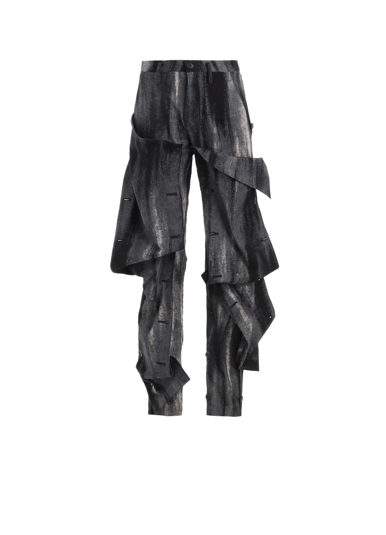 DISCHARGE PT DENIM BUTTON DETAIL PANTS sold by Yohji Yamamoto