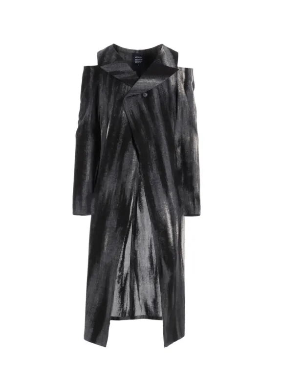 DISCHARGE PT DENIM OPEN SHOULDER DRESS sold by Yohji Yamamoto