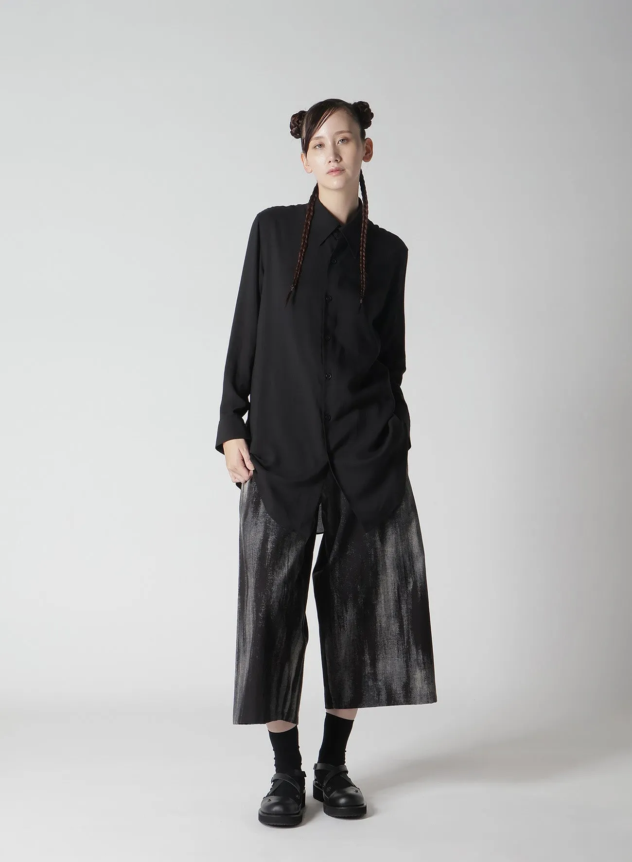 DISCHARGE PT DENIM WAIST STRING TUCK PANTS sold by Yohji Yamamoto product image thumbnail 4