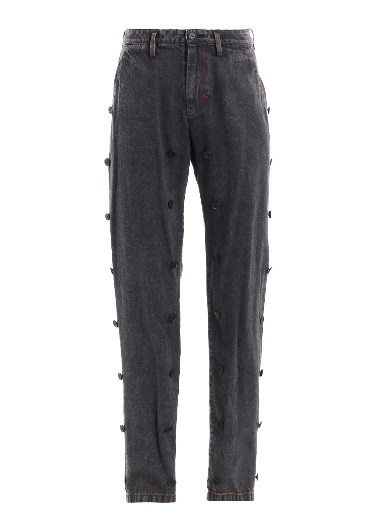 POWDER BLEACH BUTTON DETAIL PANTS sold by Yohji Yamamoto product image thumbnail 3