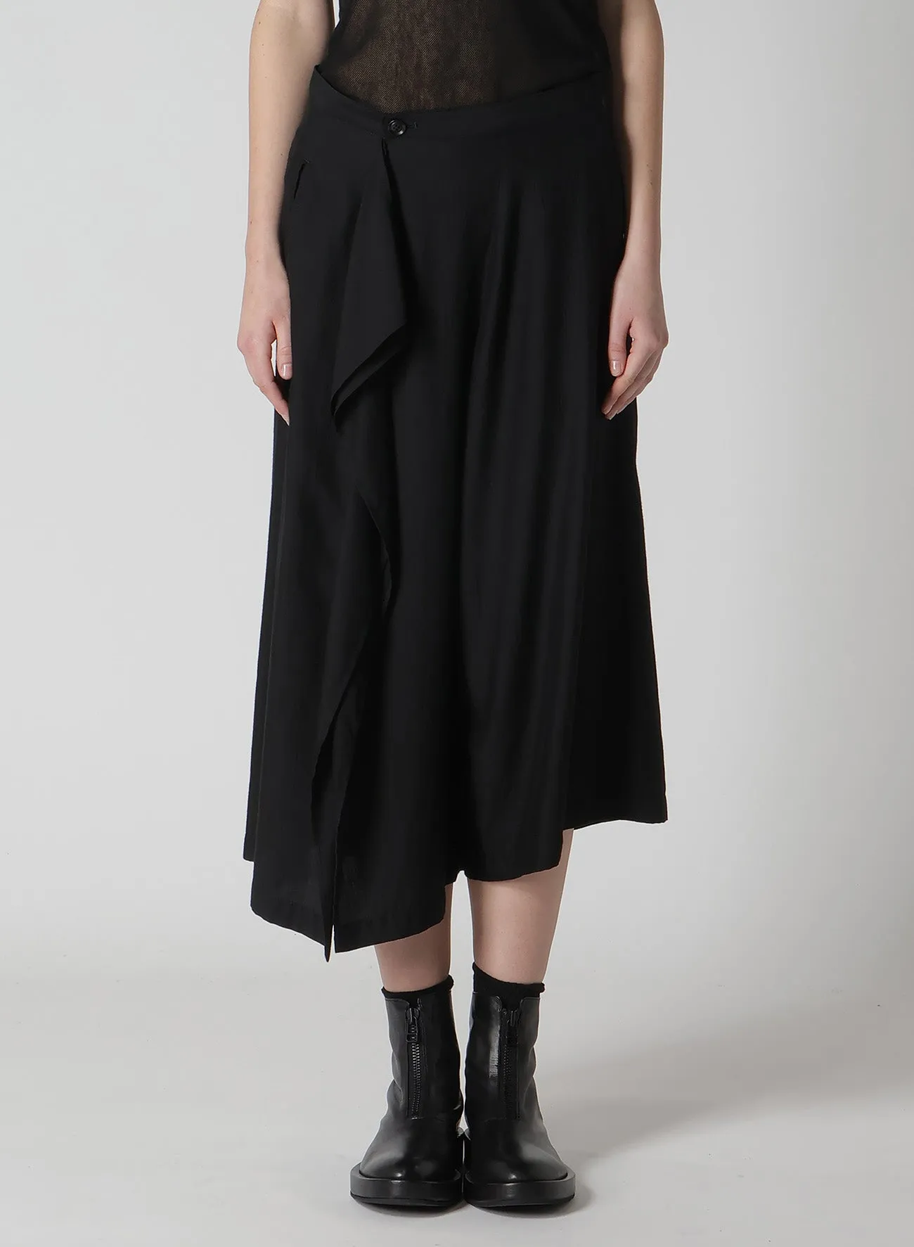 4OZ CU/DUNGAREE TWILL SKIRT PANTS sold by Yohji Yamamoto product image thumbnail 4