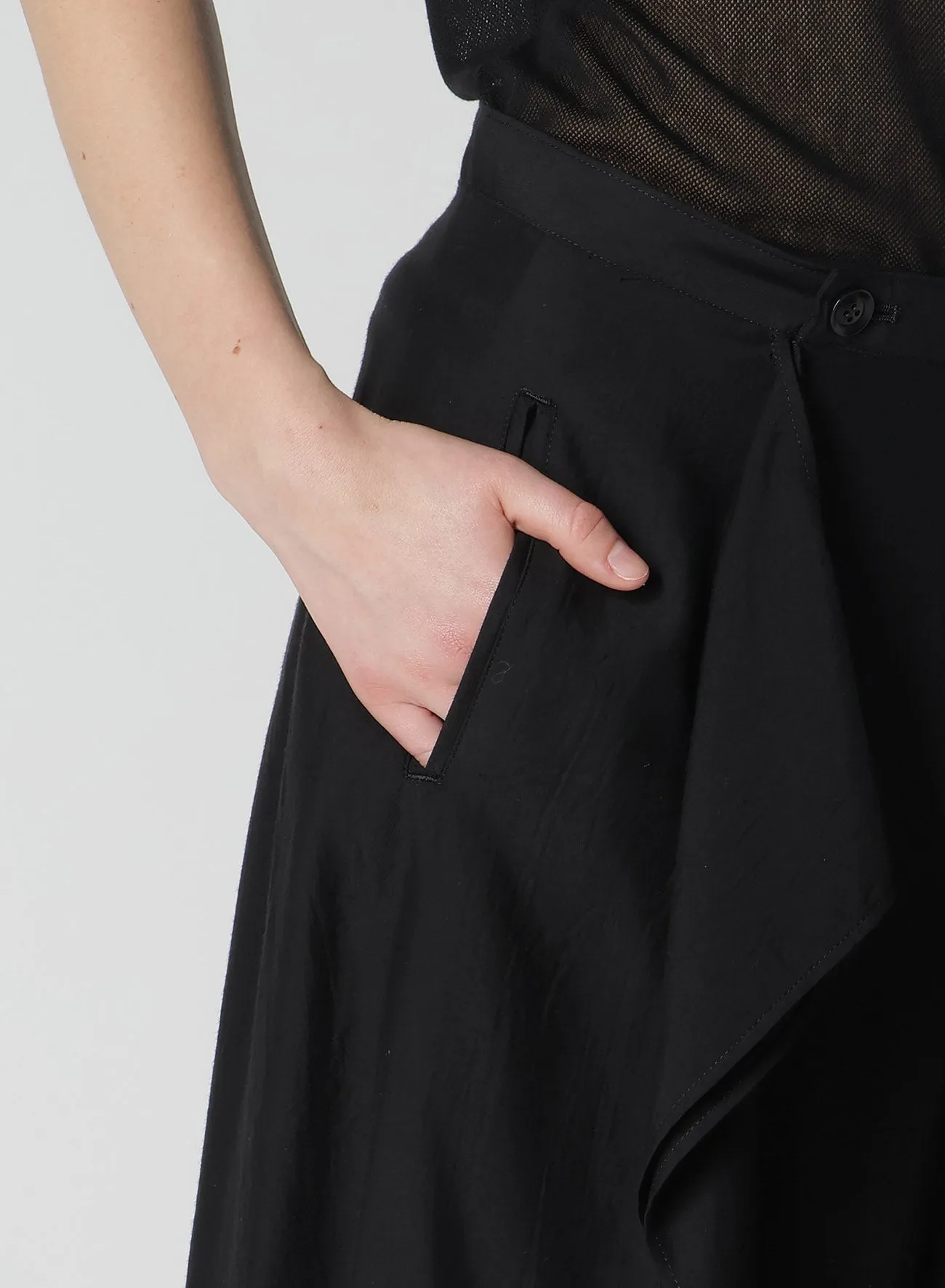 4OZ CU/DUNGAREE TWILL SKIRT PANTS sold by Yohji Yamamoto product image thumbnail 5