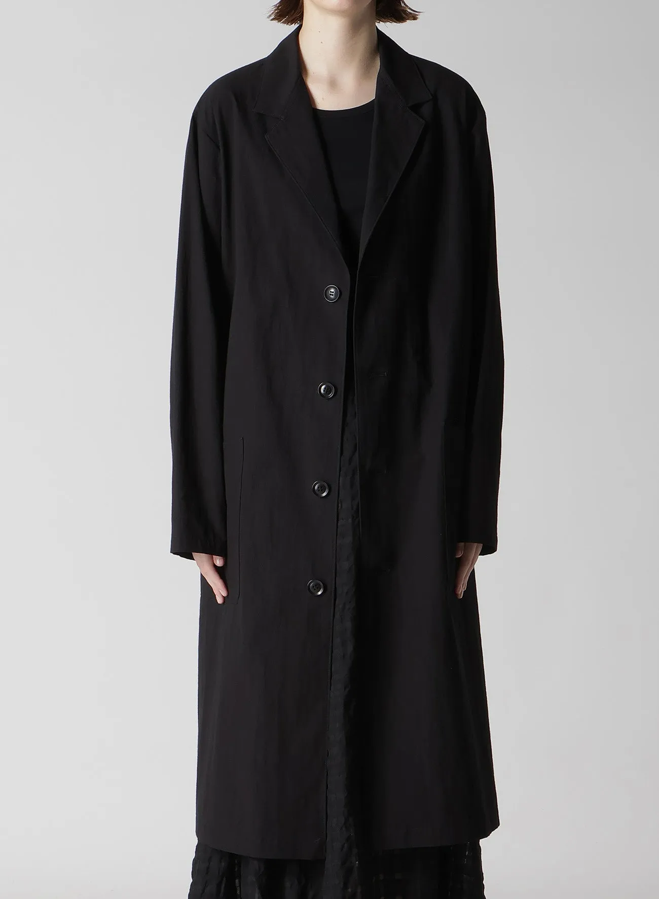 COTTON LINEN DUMP 4 BUTTON WORK JACKET sold by Yohji Yamamoto product image thumbnail 5
