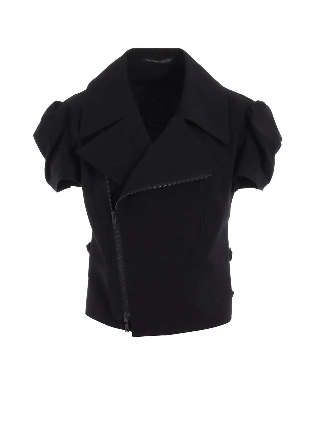 C/RY INTERWEAVE CROSS SHORT SLEEVE MOTO JACKET sold by Yohji Yamamoto