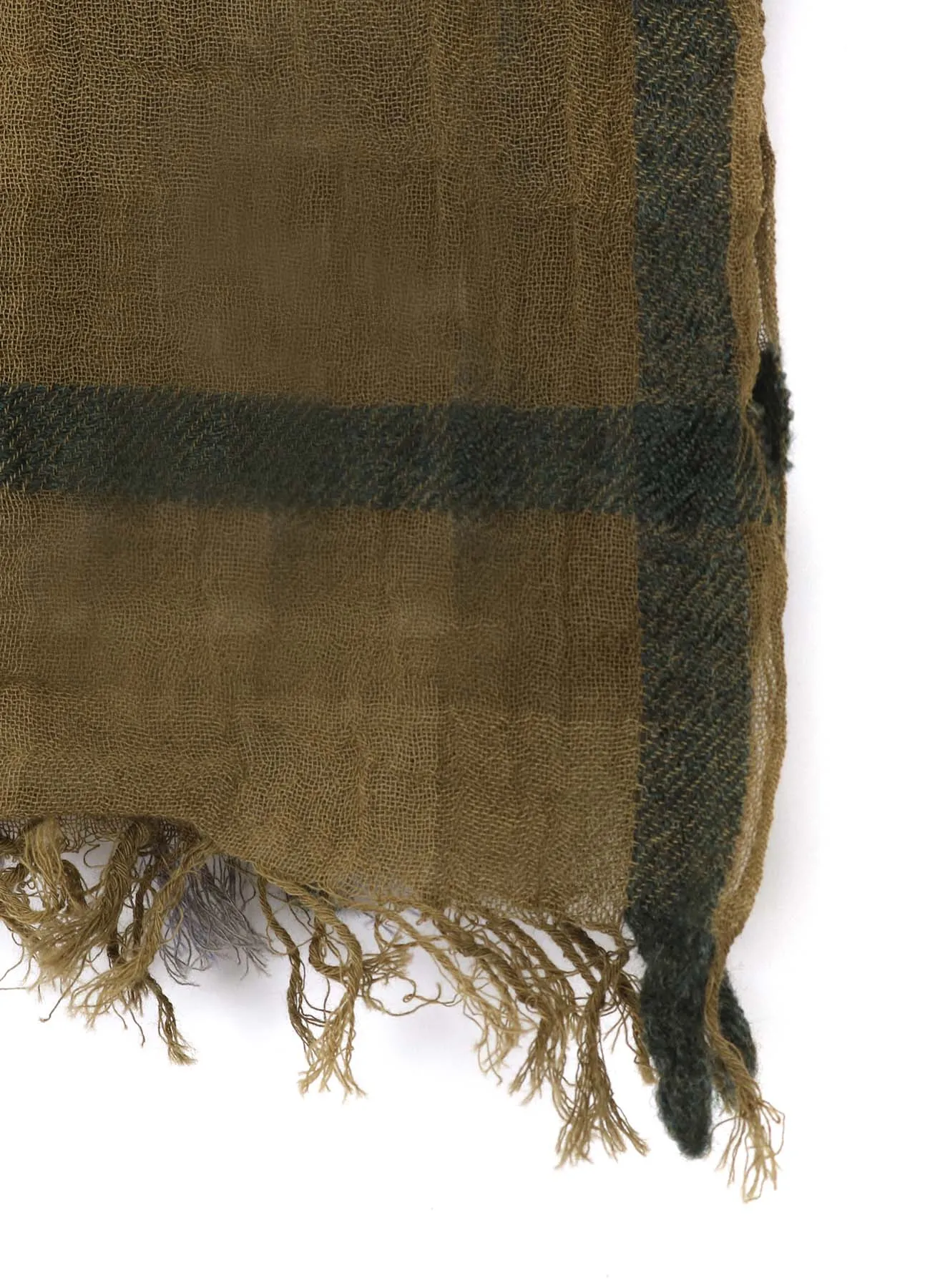 C/W PLAID OMBRE DYE GRADATION PLAID SCARF sold by Yohji Yamamoto product image thumbnail 5