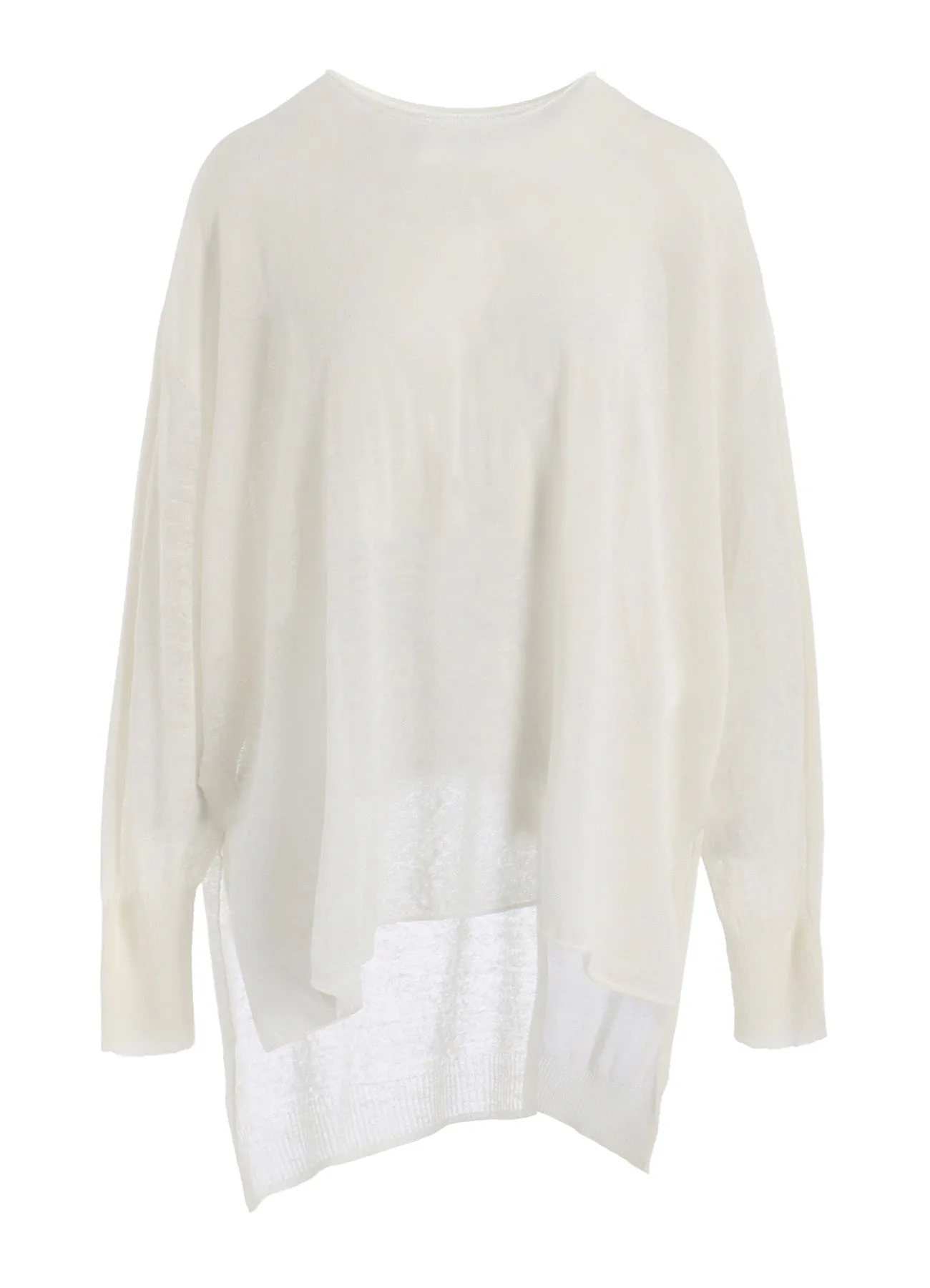 MULTI MATERIAL SHEER JERSEY LOOSE BIG PULLOVER sold by Yohji Yamamoto product image thumbnail 2
