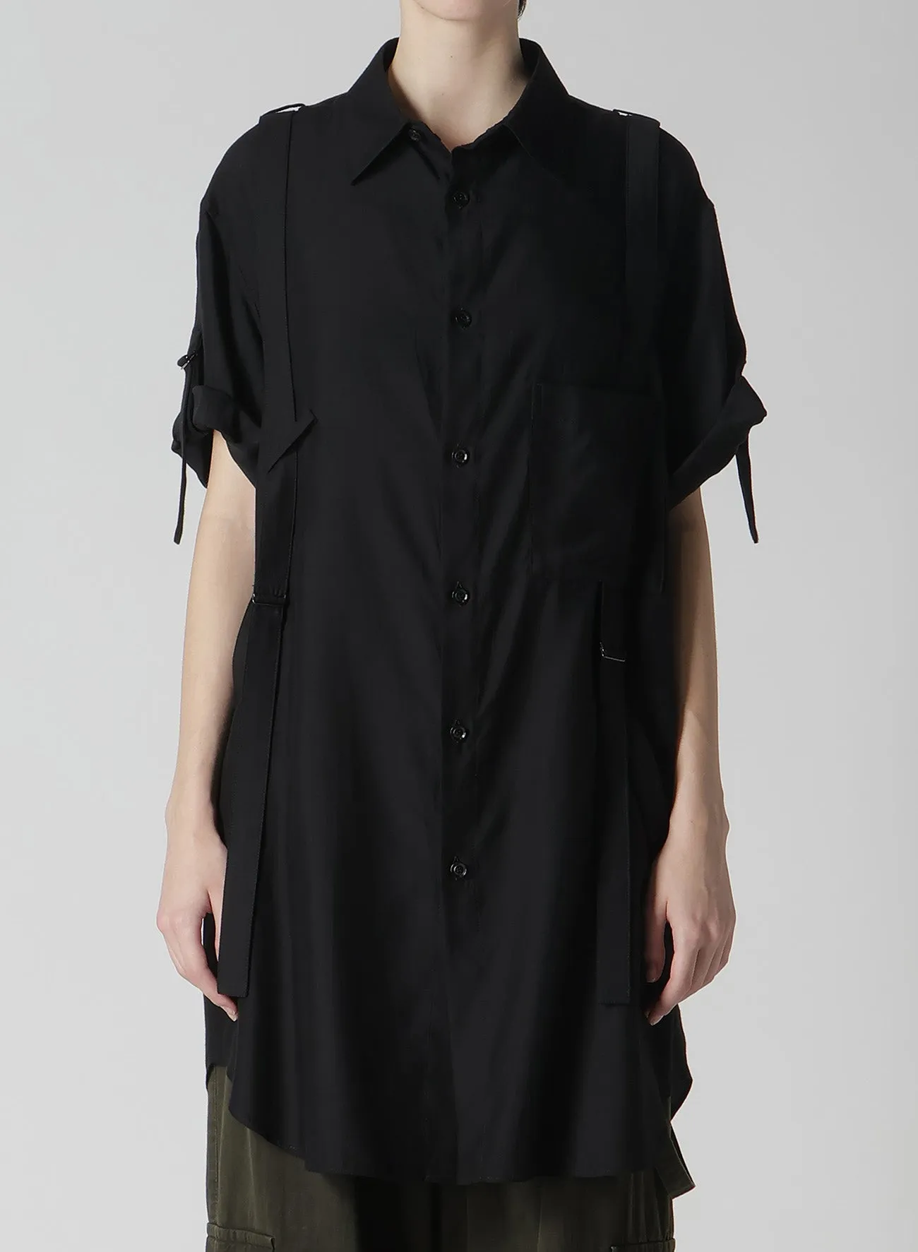 4OZ CU/DUNGAREE TWILL PARACHUTE BLOUSE sold by Yohji Yamamoto product image thumbnail 4