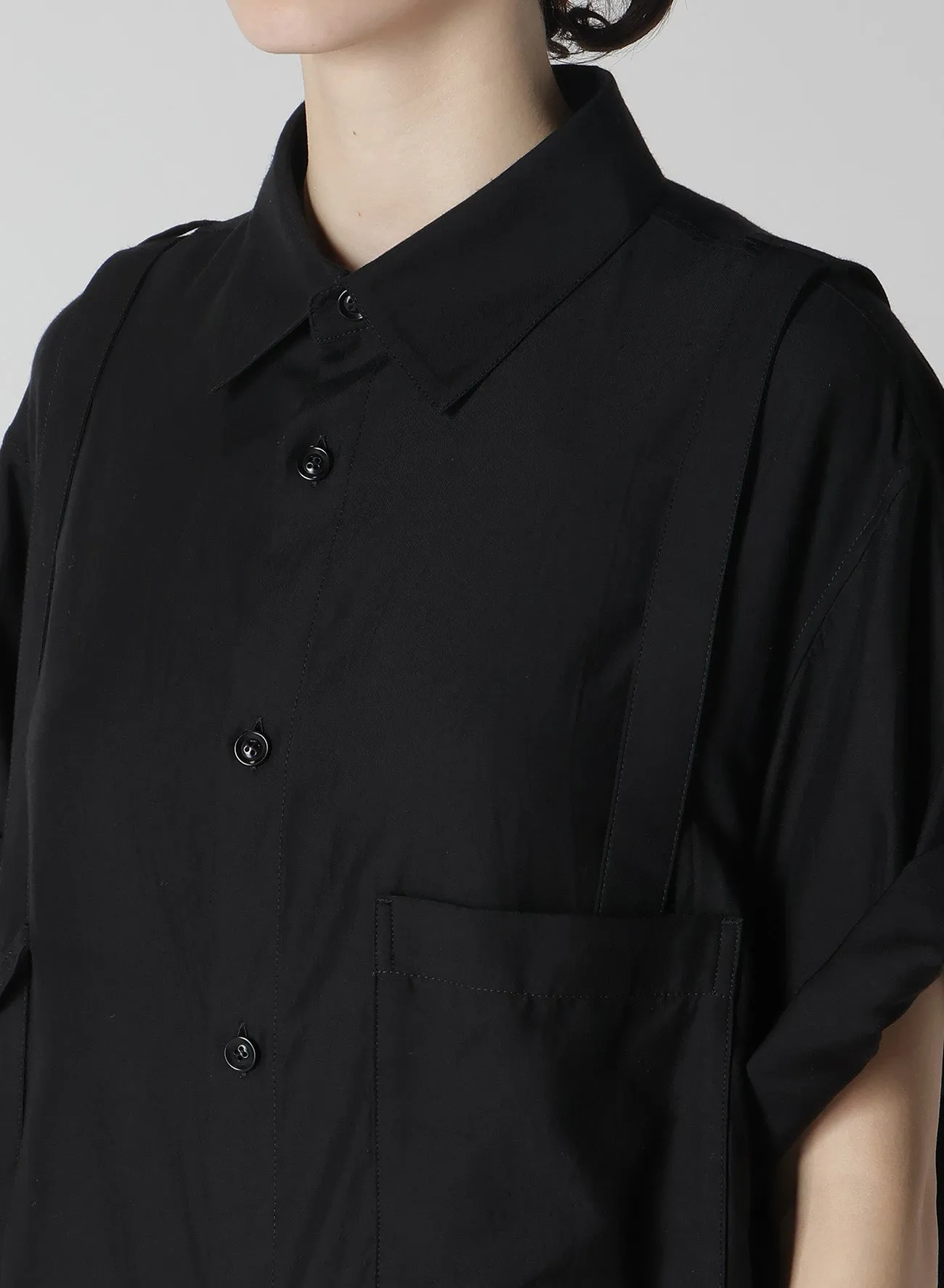 4OZ CU/DUNGAREE TWILL PARACHUTE BLOUSE sold by Yohji Yamamoto product image thumbnail 5