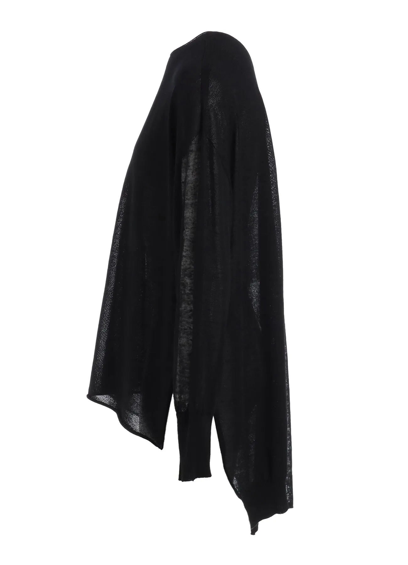 MULTI MATERIAL SHEER JERSEY LOOSE BIG PULLOVER sold by Yohji Yamamoto product image thumbnail 3