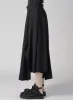 RY/LI POPLIN R-UNBALANCED TUCK SKIRT sold by Yohji Yamamoto