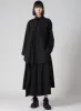 RY/LI POPLIN R-UNBALANCED TUCK SKIRT sold by Yohji Yamamoto