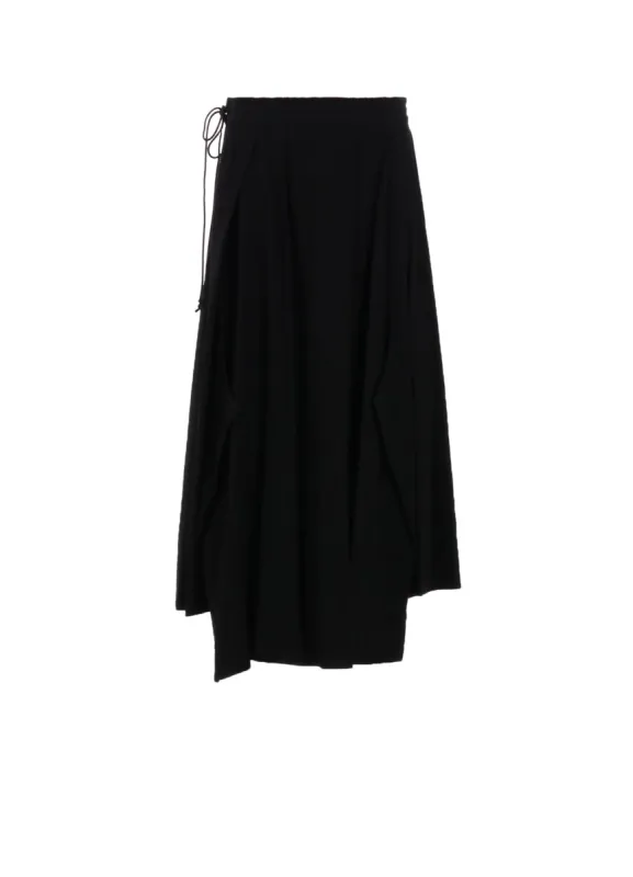 RY/LI POPLIN R-UNBALANCED TUCK SKIRT sold by Yohji Yamamoto