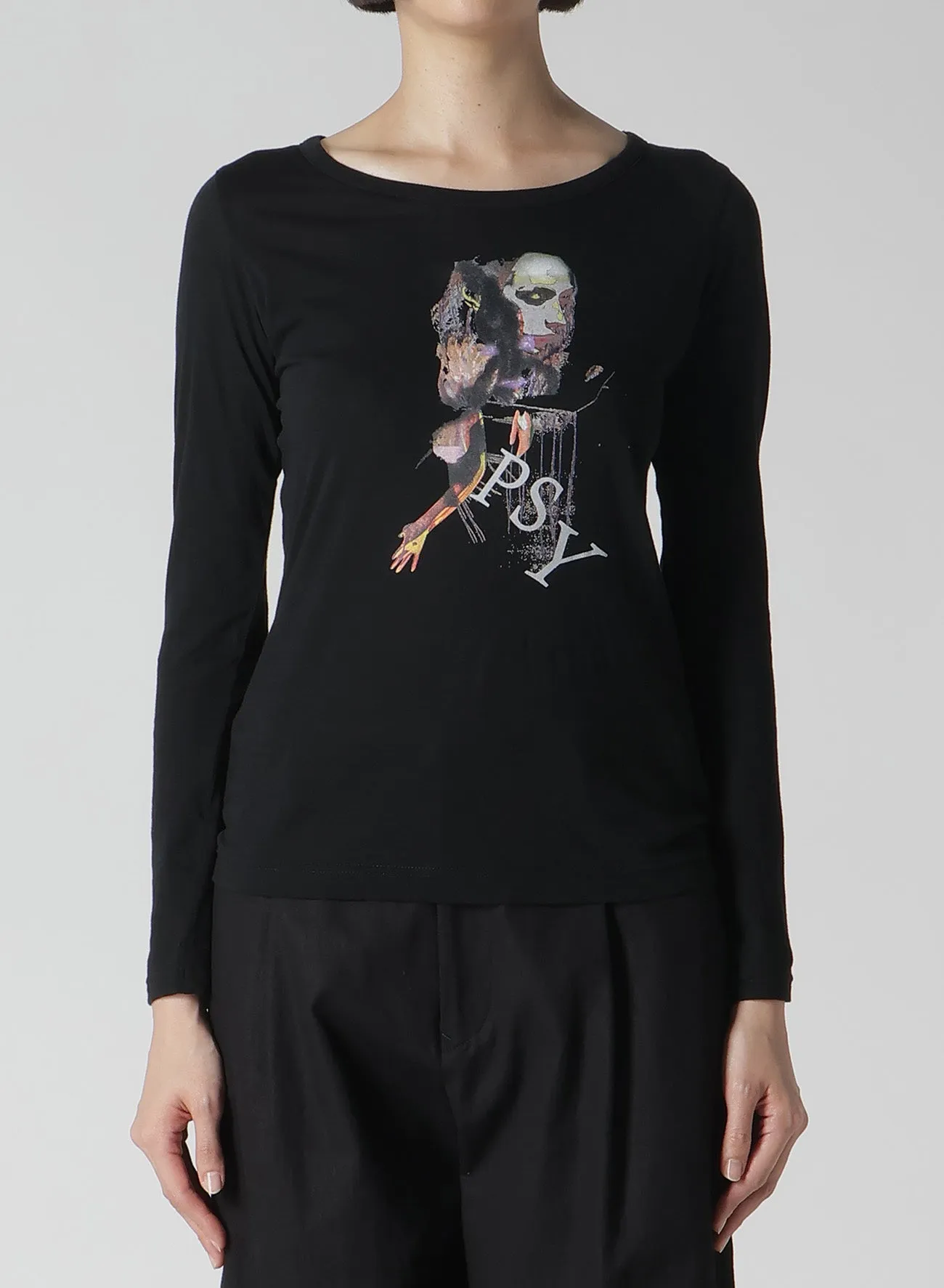 SUPIMA SINGLE JERSEY PT LONG SLV T B sold by Yohji Yamamoto product image thumbnail 2