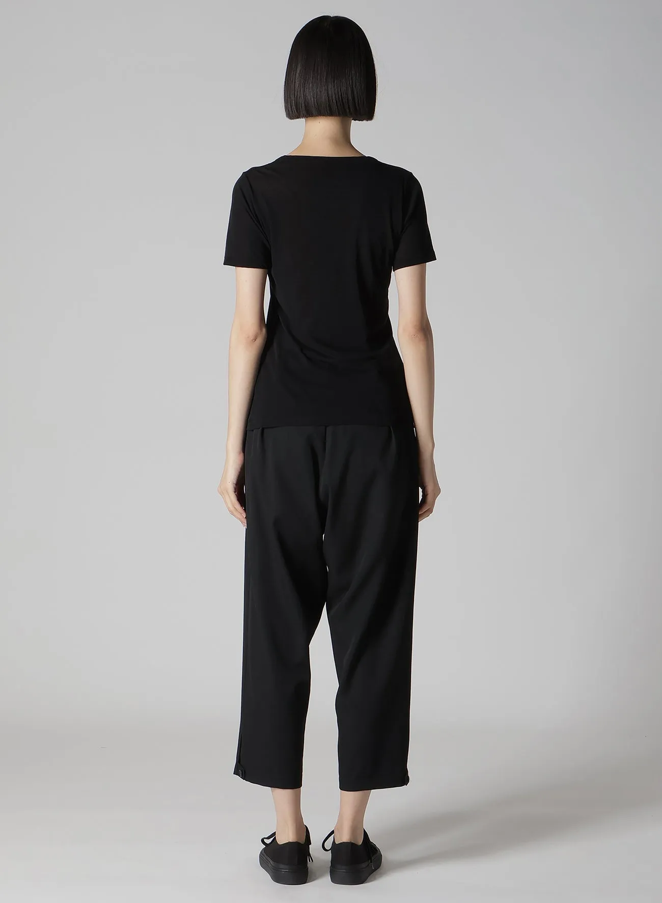 HIGH GAUGE COTTON JERSEY ROUND NECK SHORT SLV T sold by Yohji Yamamoto product image thumbnail 5