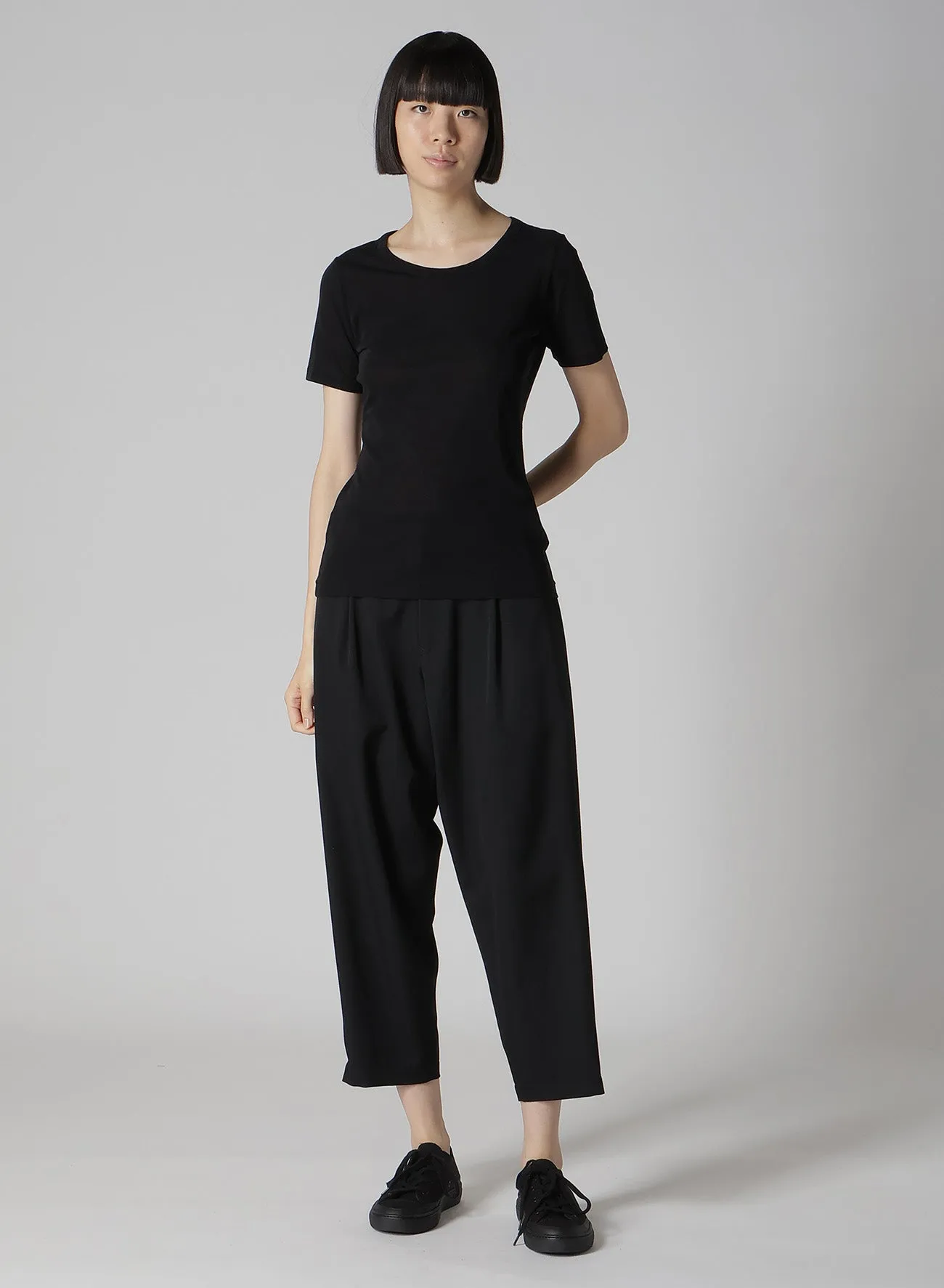 HIGH GAUGE COTTON JERSEY ROUND NECK SHORT SLV T sold by Yohji Yamamoto product image thumbnail 3