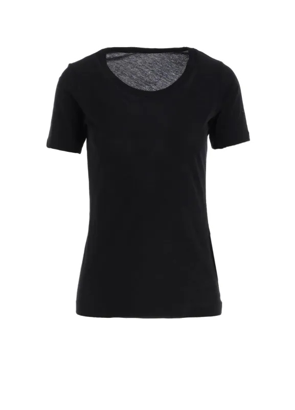 HIGH GAUGE COTTON JERSEY ROUND NECK SHORT SLV T sold by Yohji Yamamoto