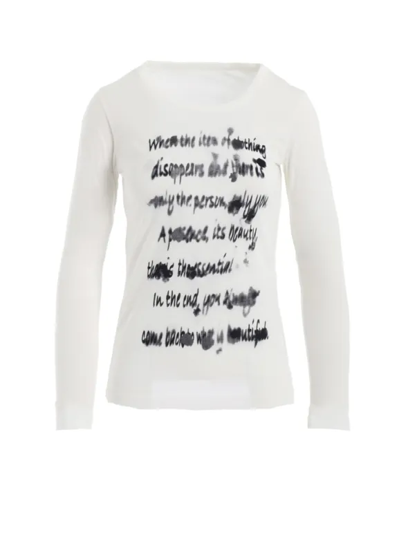 HIGH GAUGE AIRY JERSEY PT LONG SLV T A sold by Yohji Yamamoto