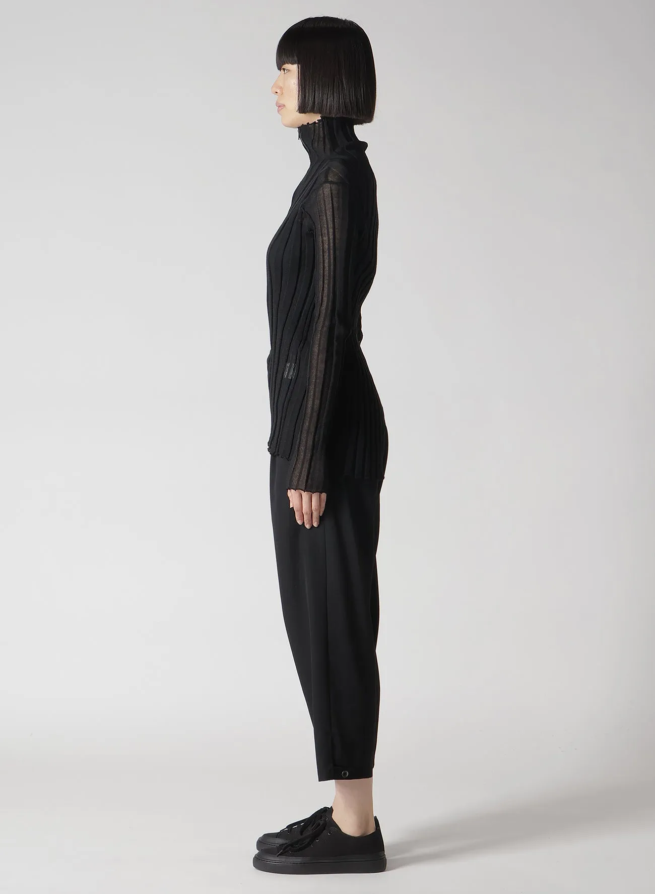 HIGH GAUGE RIB ZIP CARDIGAN sold by Yohji Yamamoto product image thumbnail 4