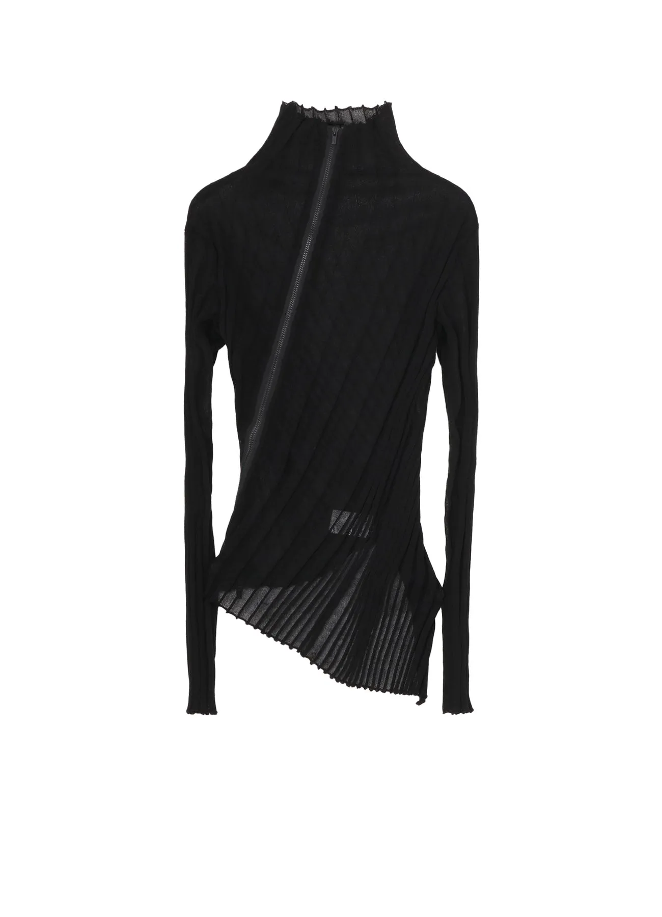 HIGH GAUGE RIB ZIP CARDIGAN sold by Yohji Yamamoto