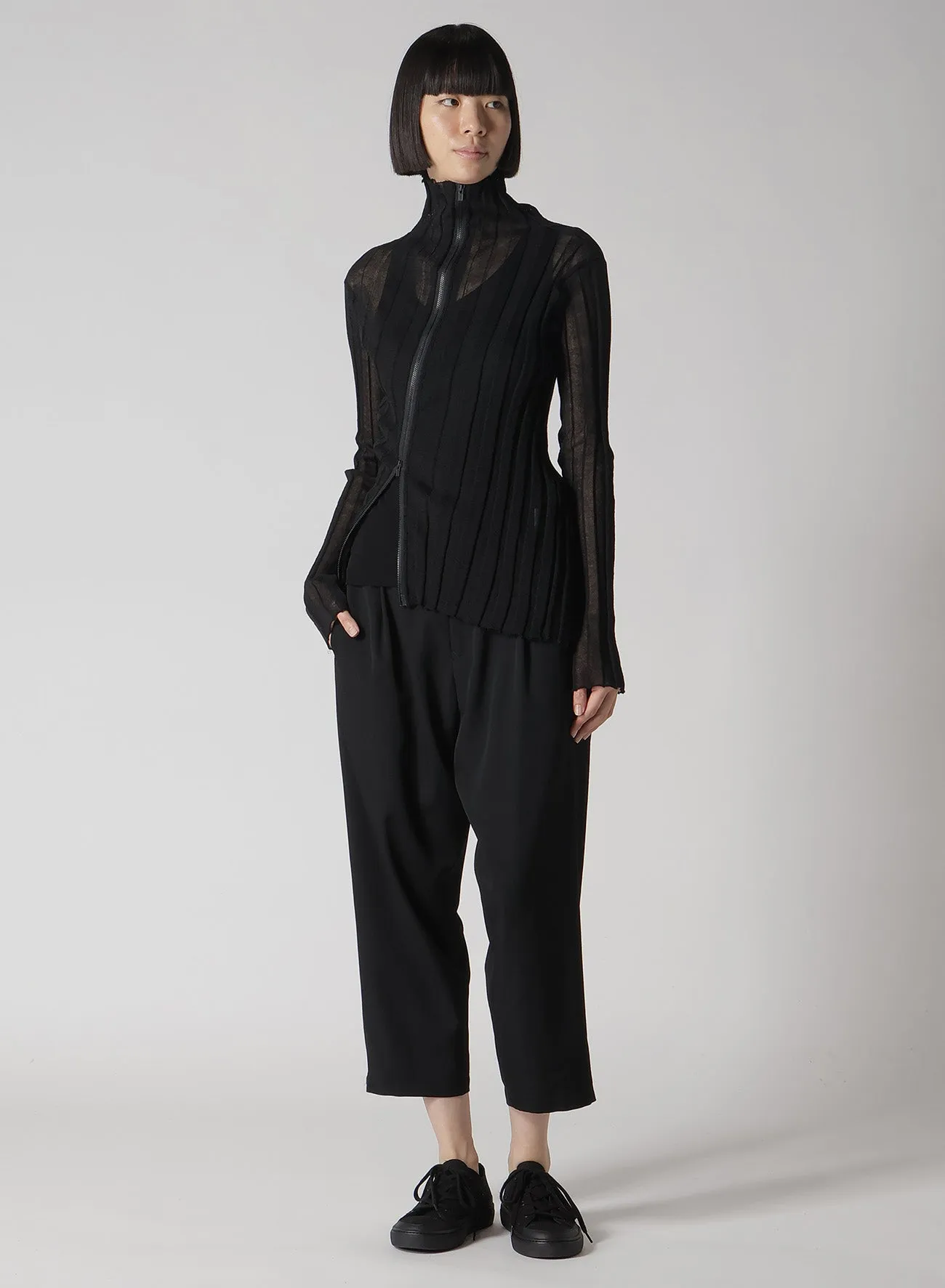 HIGH GAUGE RIB ZIP CARDIGAN sold by Yohji Yamamoto product image thumbnail 3