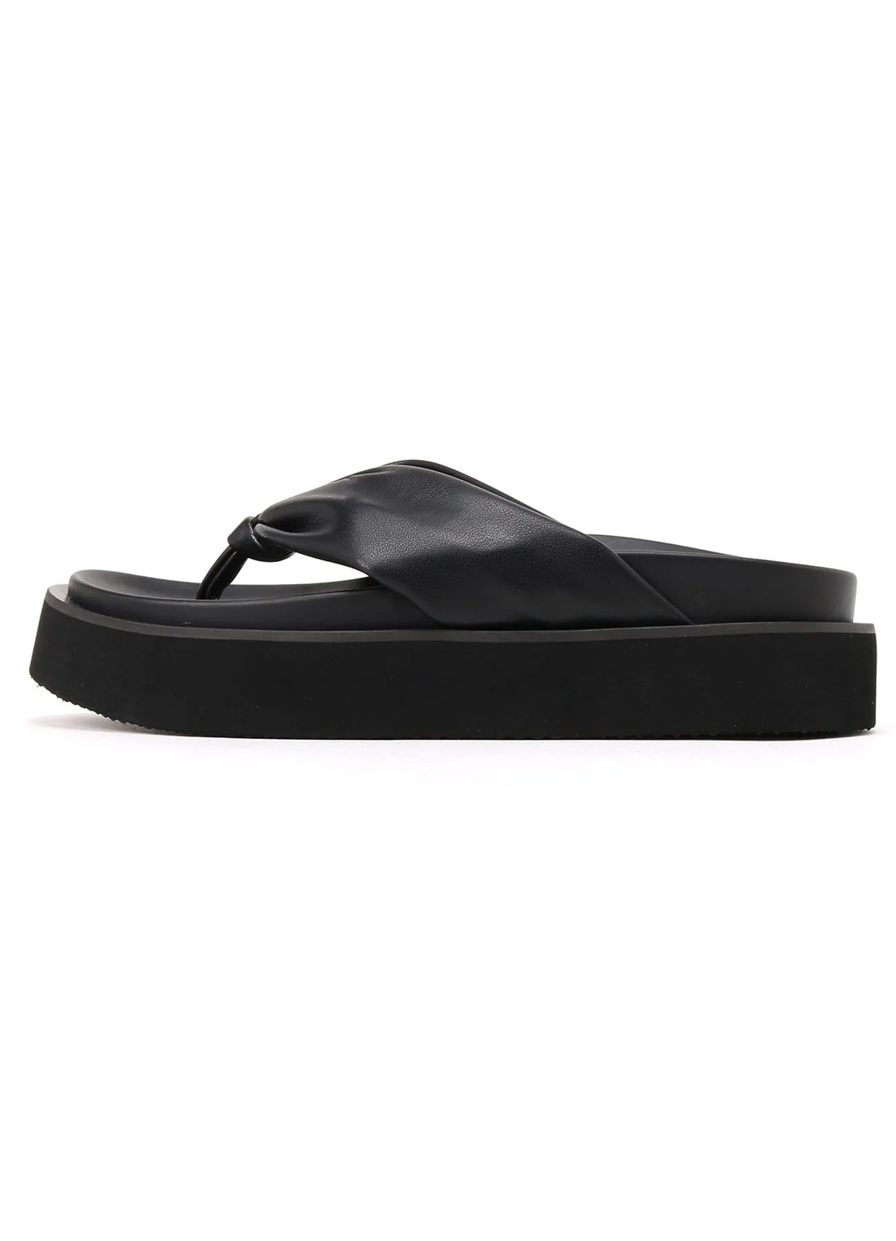 getaページ PU LEATHER A FOOTBED GETA SANDALS | Parallel