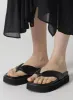PU LEATHER A FOOTBED GETA SANDALS sold by Yohji Yamamoto