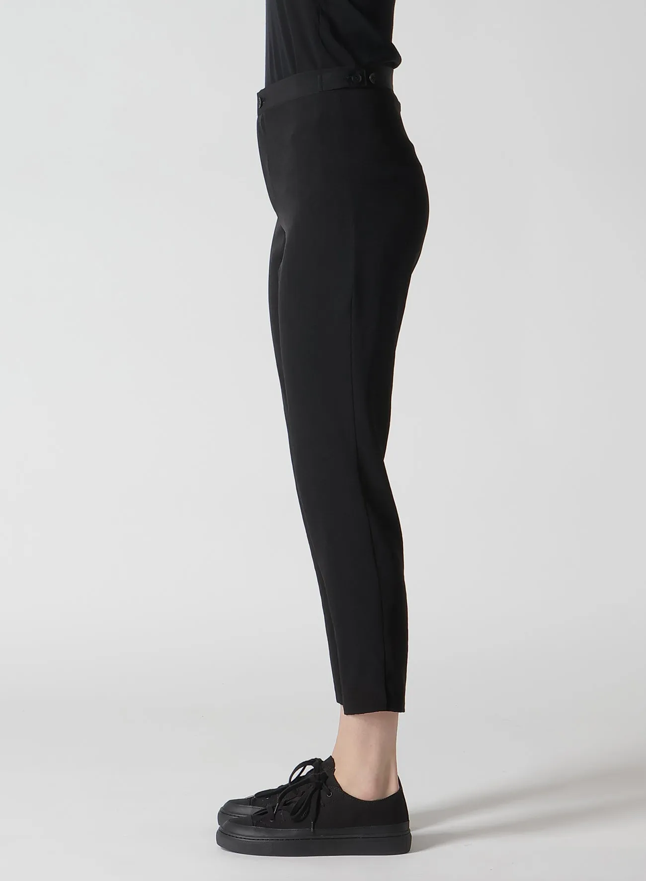 TA/PE CREPE DE CHINE STRAIGHT SLIM PANTS sold by Yohji Yamamoto product image thumbnail 4