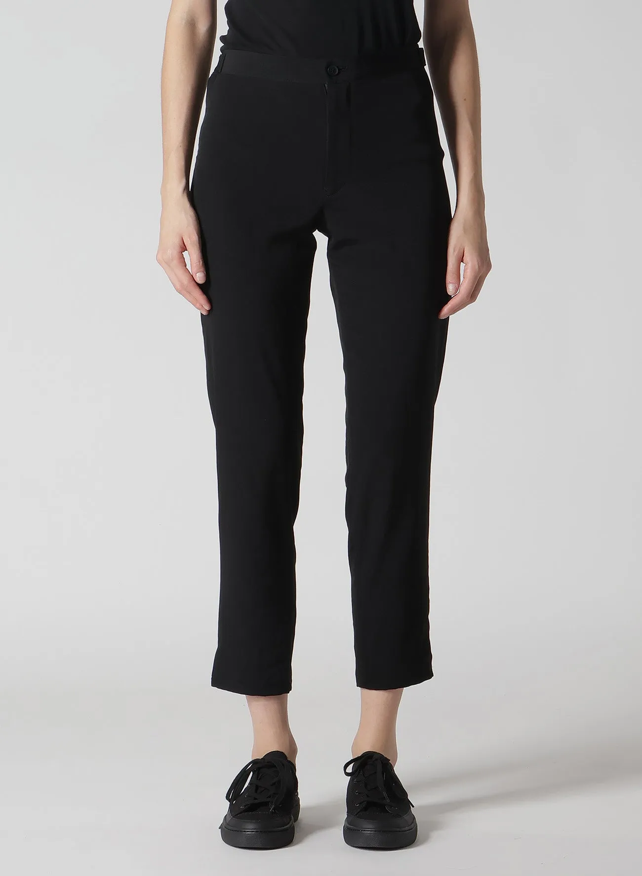 TA/PE CREPE DE CHINE STRAIGHT SLIM PANTS sold by Yohji Yamamoto product image thumbnail 2
