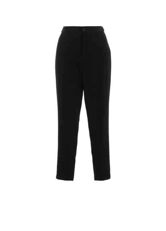 TA/PE CREPE DE CHINE STRAIGHT SLIM PANTS made by Yohji Yamamoto