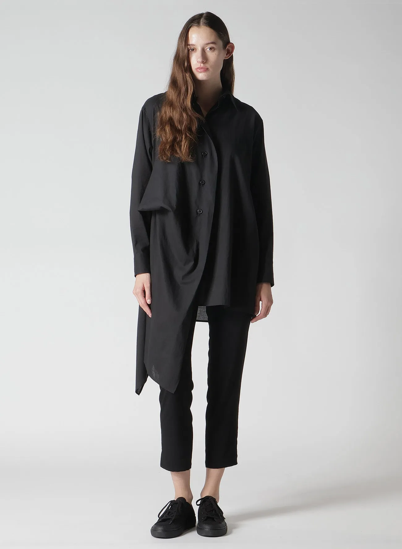 TA/PE CREPE DE CHINE STRAIGHT SLIM PANTS sold by Yohji Yamamoto product image thumbnail 3