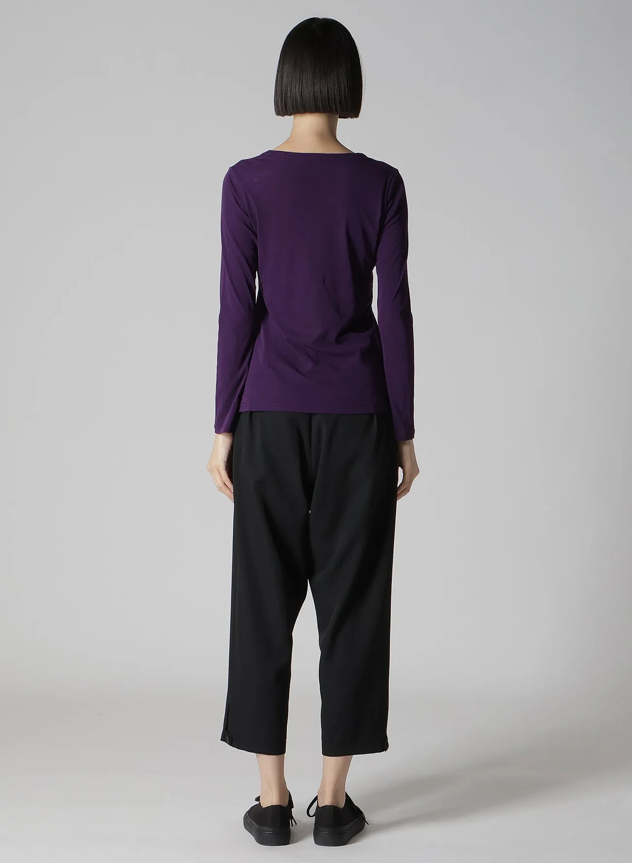 HIGH GAUGE COTTON JERSEY ROUND NECK LONG SLV T sold by Yohji Yamamoto product image thumbnail 5