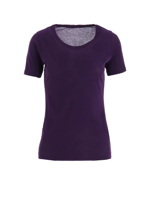 HIGH GAUGE COTTON JERSEY ROUND NECK SHORT SLV T sold by Yohji Yamamoto