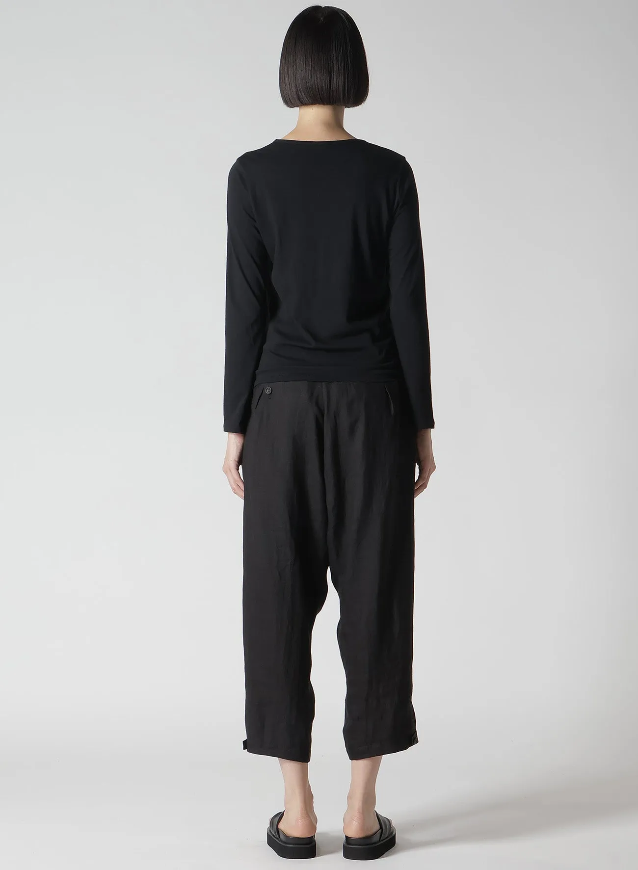 STF COTTON SINGLE JERSEY CUT-OUT LONG SLEEVE T B sold by Yohji Yamamoto product image thumbnail 5