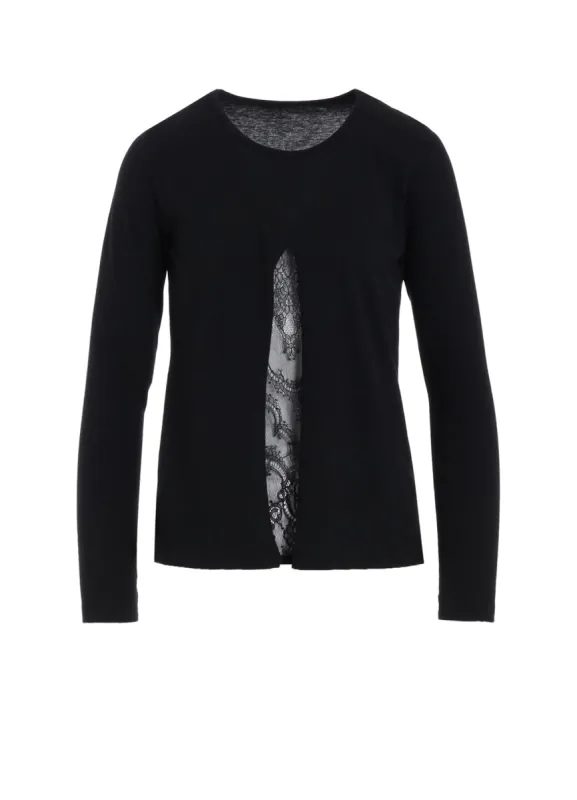 STF COTTON SINGLE JERSEY CUT-OUT LONG SLEEVE T B sold by Yohji Yamamoto