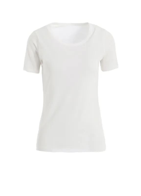 HIGH GAUGE COTTON JERSEY ROUND NECK SHORT SLV T sold by Yohji Yamamoto