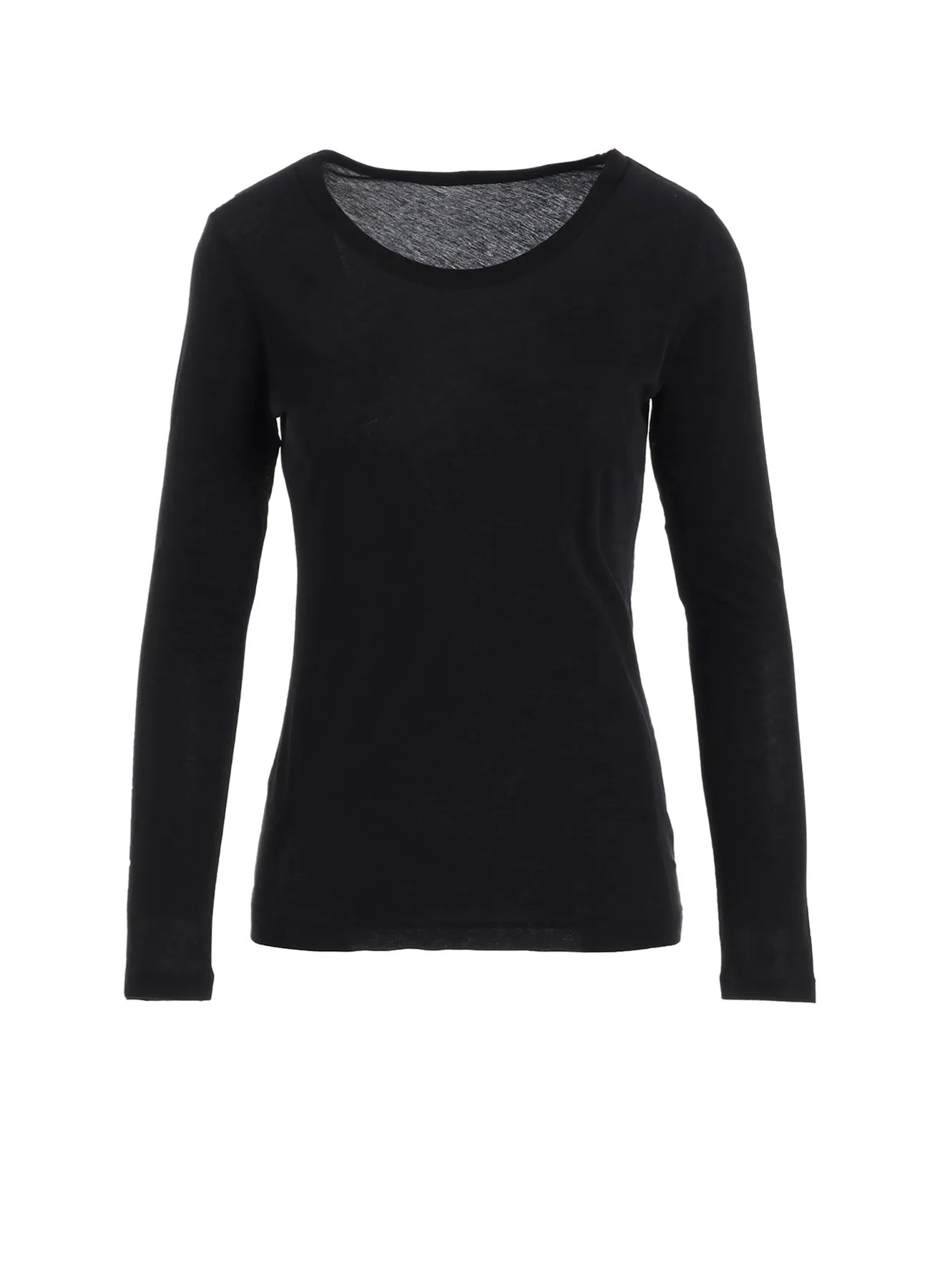 HIGH GAUGE COTTON JERSEY ROUND NECK LONG SLV T sold by Yohji Yamamoto