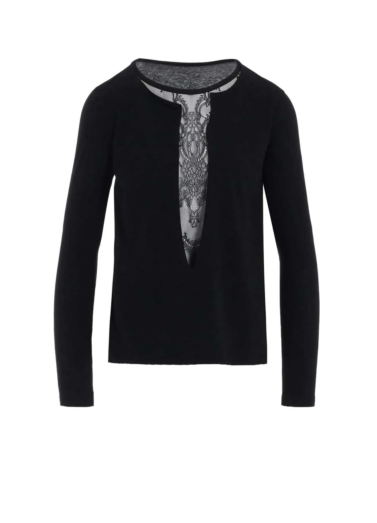 STF COTTON SINGLE JERSEY CUT-OUT LONG SLEEVE T A sold by Yohji Yamamoto