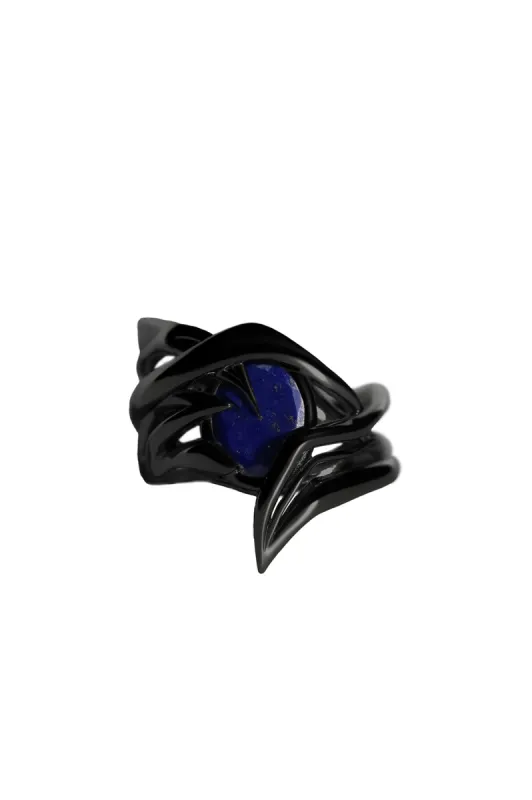 SV/LL/GUNMETAL ABYSS RING BLK sold by Yohji Yamamoto