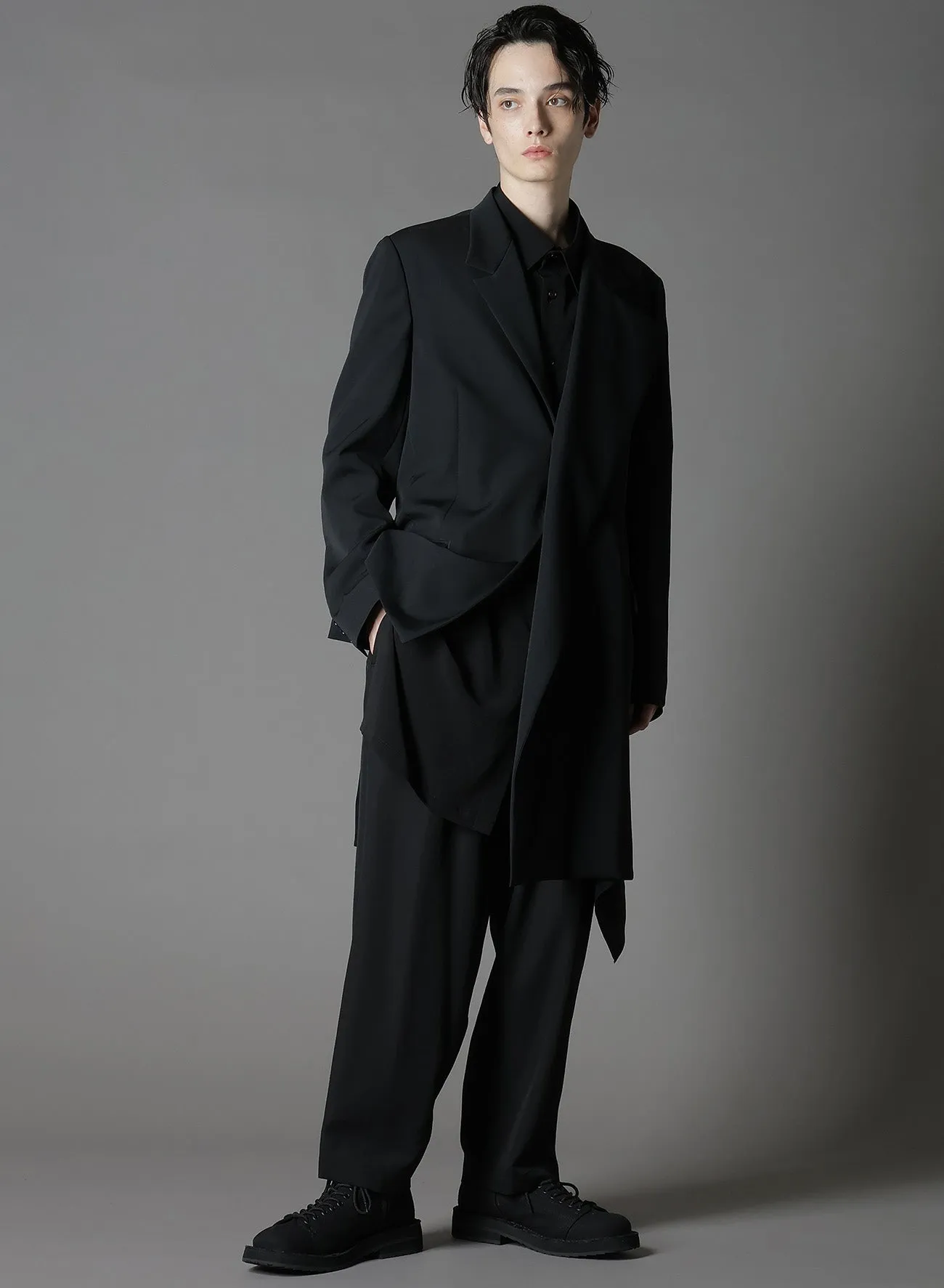 WOOL GABARDINE ZIPPER PK PANTS sold by Yohji Yamamoto product image thumbnail 2