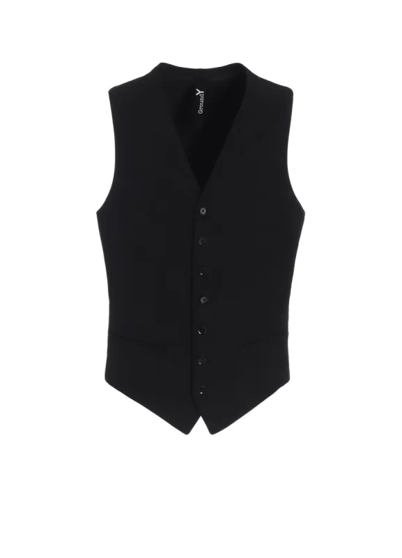 WOOL GABARDINE DOUBLE-BRIMMED POCKET VEST made by Yohji Yamamoto