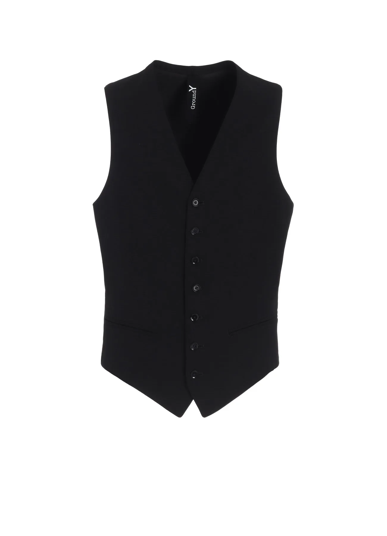 WOOL GABARDINE DOUBLE-BRIMMED POCKET VEST sold by Yohji Yamamoto