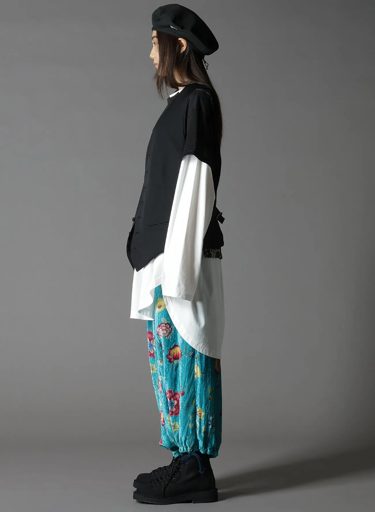 WOOL GABARDINE DOUBLE-BRIMMED POCKET VEST sold by Yohji Yamamoto product image thumbnail 4