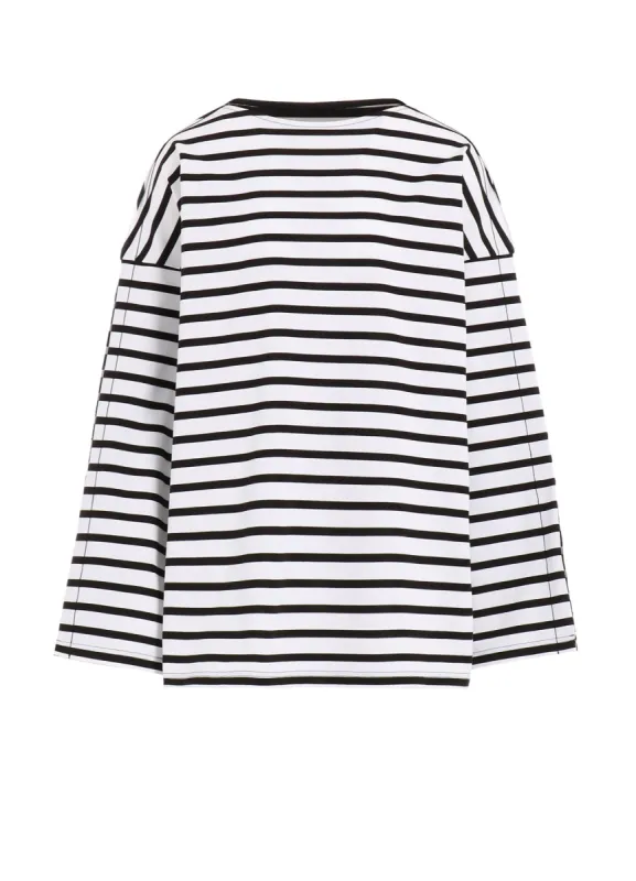 STRIPE PLAIN STITCH BIG T sold by Yohji Yamamoto