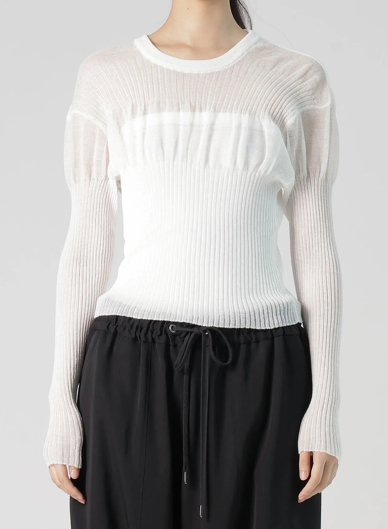 SHEER RIBBED KNIT sold by Yohji Yamamoto product image thumbnail 4