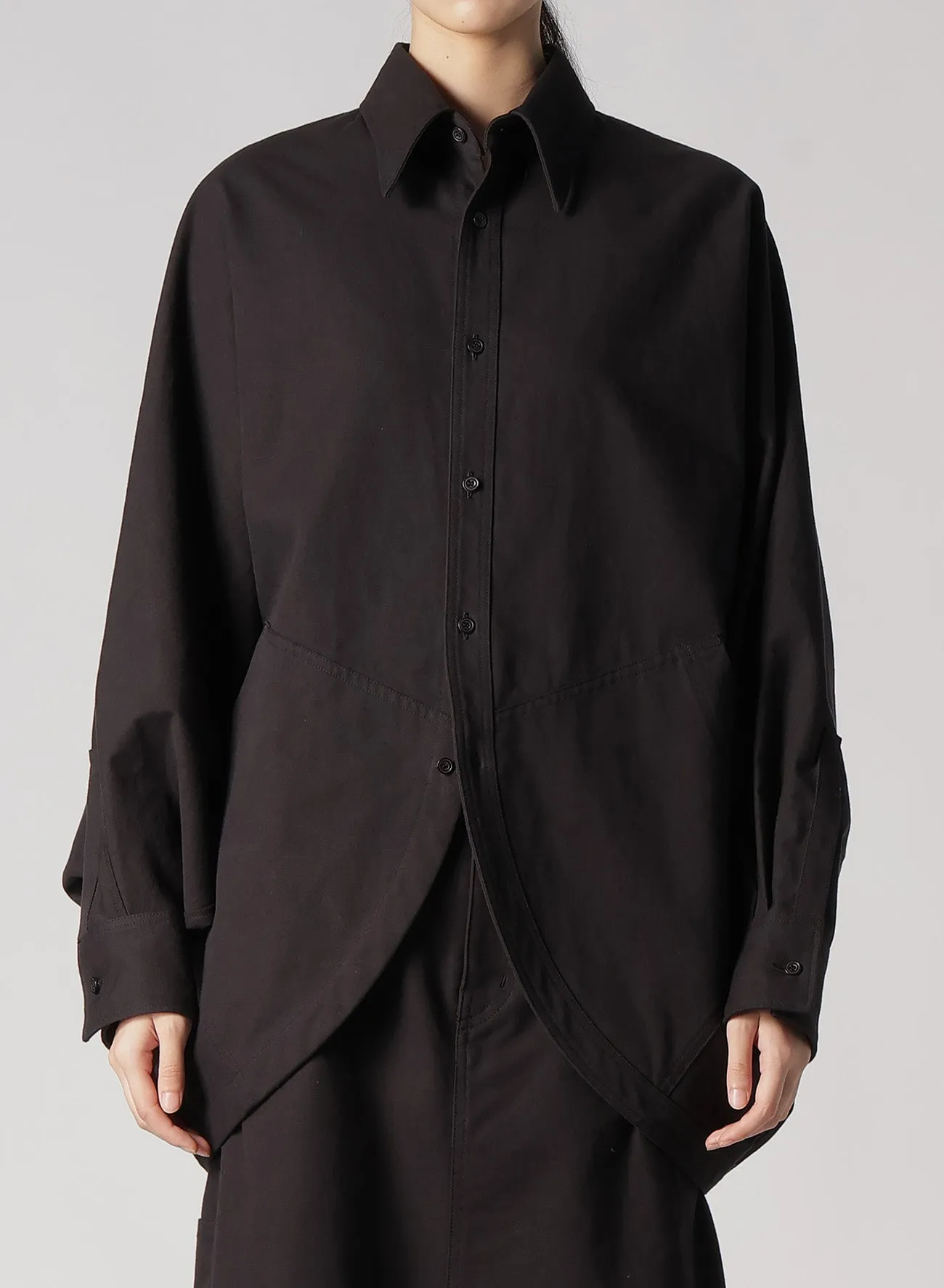 SLUB DUCK DOLMAN SLEEVE SHIRT sold by Yohji Yamamoto product image thumbnail 4