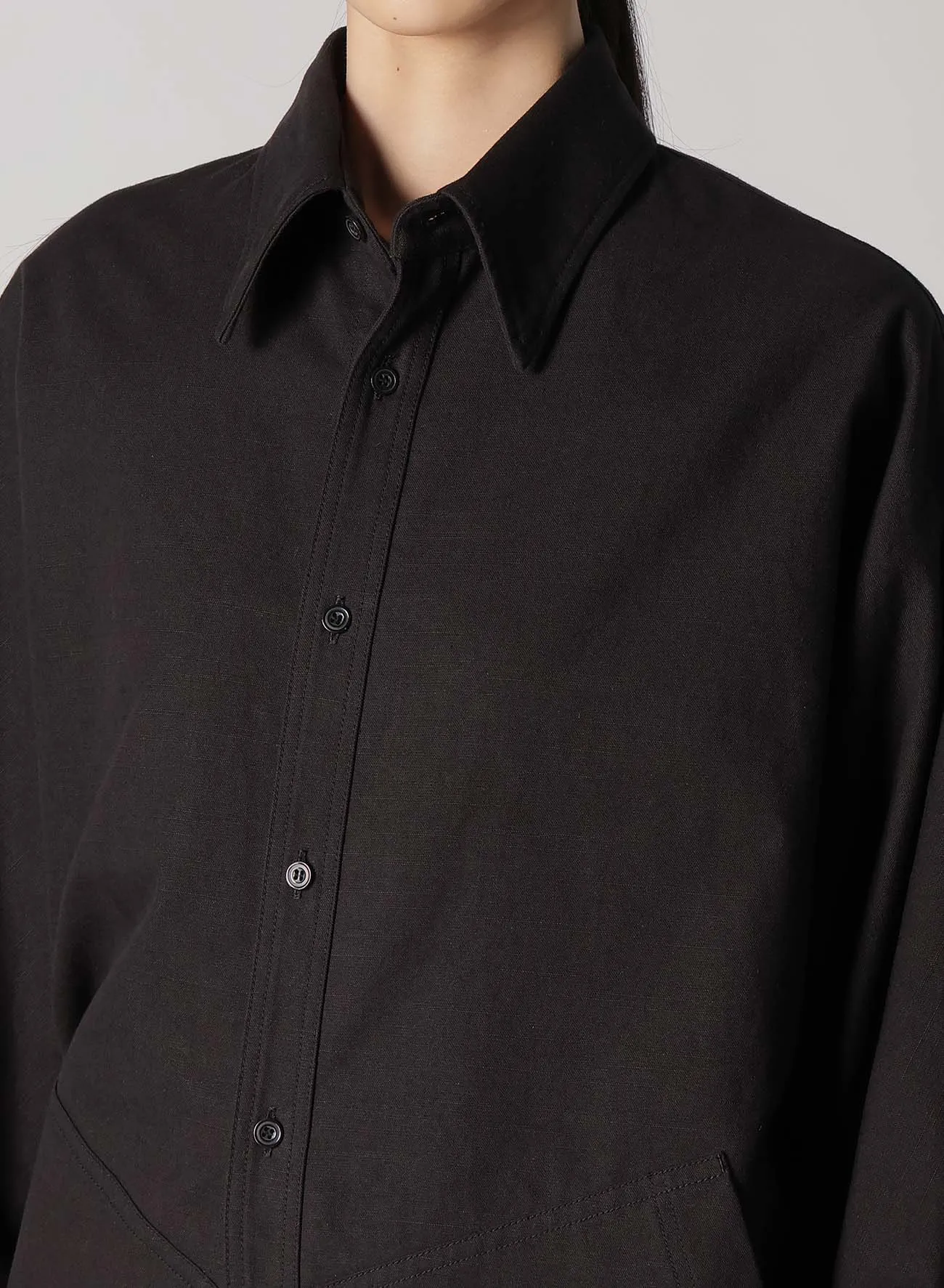 SLUB DUCK DOLMAN SLEEVE SHIRT sold by Yohji Yamamoto product image thumbnail 5