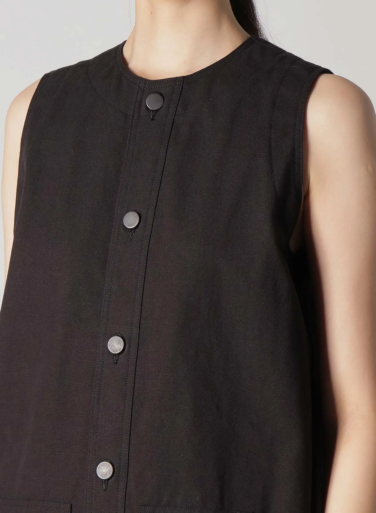 SLUB DUCK FRONT OPEN DRESS sold by Yohji Yamamoto product image thumbnail 5