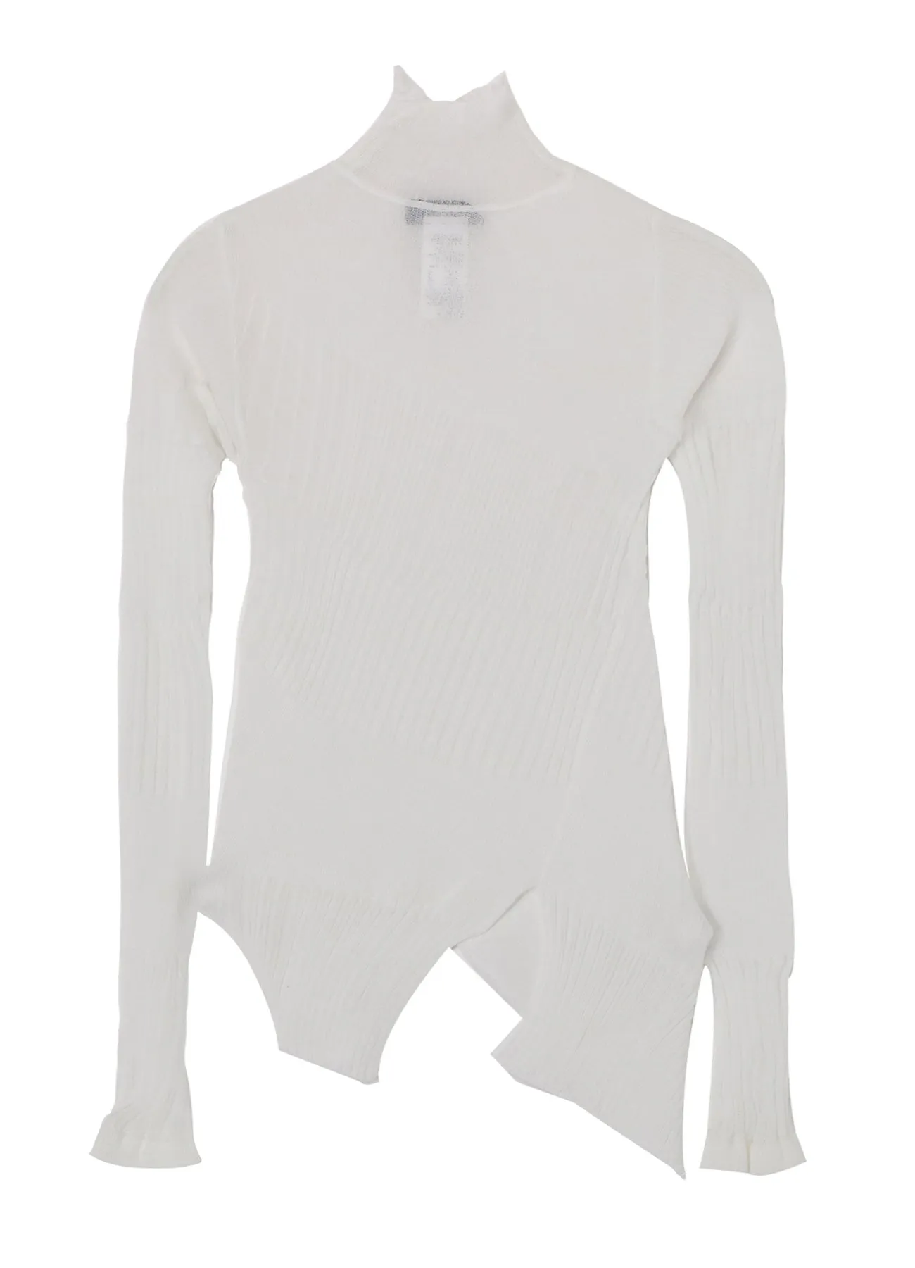 SHEER ASYMMETRY RIBBED KNIT sold by Yohji Yamamoto product image thumbnail 3